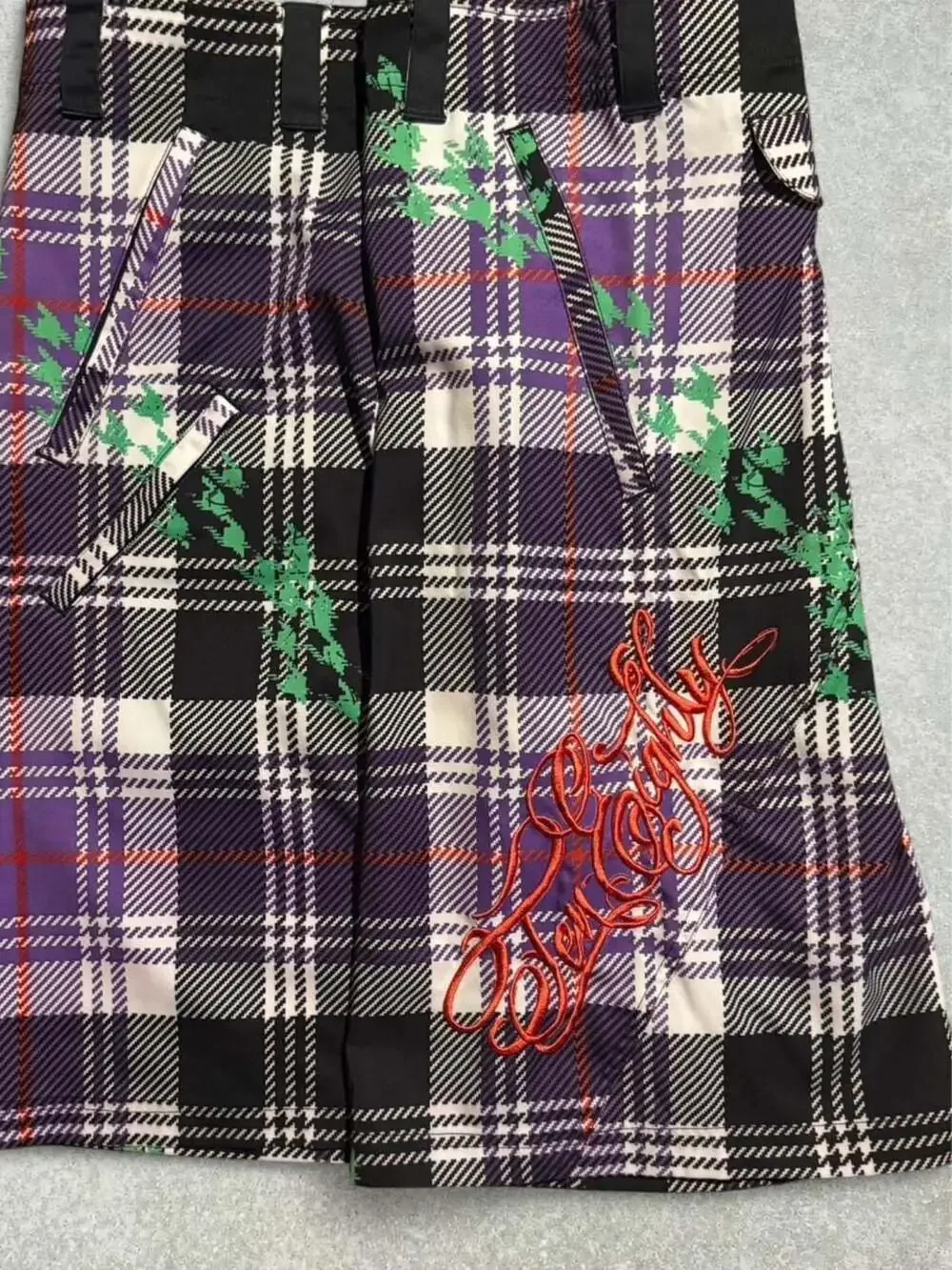 Ten-80 Section 36 Plaid Embroidered Board Shorts